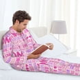 thumbnail image 6 of Naloa Best Mom ever Men’s Pajamas Set - Long Sleeve Button Down Sleep Shirt and Pajama Bottoms Sleepwear Set-Large, 6 of 7