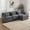 Gray, variant on Noble House Modern 112" Oversized L-Shape Sectional Sofa, Chenille Cloud Couch with Modular Storage Ottoman, Yellow
