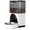 White, variant on Cobectal 4L Automatic Cat and Dog Pet Feeder, Cat Food dispenser With Stainless Steel Bowl, Black