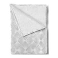 thumbnail image 2 of Grey Geometric Soft Flannel Fleece Throw Blanket, Vintage Retro Style Mosaic Ornament Checkered and Striped Design, Cozy Plush for Indoor and Outdoor Use, 50" x 60", Pale Grey and White, by Ambesonne, 2 of 5