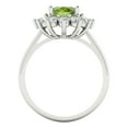 thumbnail image 4 of Halo Engagement Ring for Women - 2.72ct Natural Peridot in 14K White Gold Promise Ring, 4 of 6