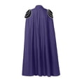 thumbnail image 6 of Virmaxy Halloween Costume Men's Costume Cloak High Stand Collar Gothic Style Cape with Gold Chains for Halloween Cosplay Party Dress Up Purple, 6 of 7