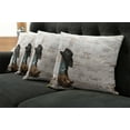 thumbnail image 5 of Ambesonne Vintage Throw Pillow Cover 4 Pack, Rodeo Cowboy Grunge Hat, 20", Black Brown, 5 of 5