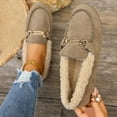 thumbnail image 5 of Wowcloth Women's Fashion Casual Winter Slip-On Shoes – Comfortable Fleece Lined Round Toe Solid Color for Everyday Wear, 5 of 9