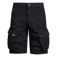 thumbnail image 3 of Pxiakgy cargo pants for men Male Summer Cargo Pants Solid Color Pocket Tether Plus Size Wash Shorts cargo pants men mens cargo shorts Black + 34, 3 of 6