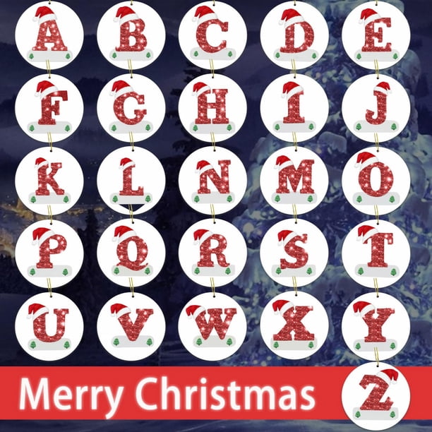 onlyliua ¡ ¡Promoción de Temporada! Adornos para Árbol de Navidad con 26 Letras, Adorno para Árbol de Navidad Personalizado, Adornos Navideños para Hacer Mismo, Decoración Navideña, Decoración Colgan