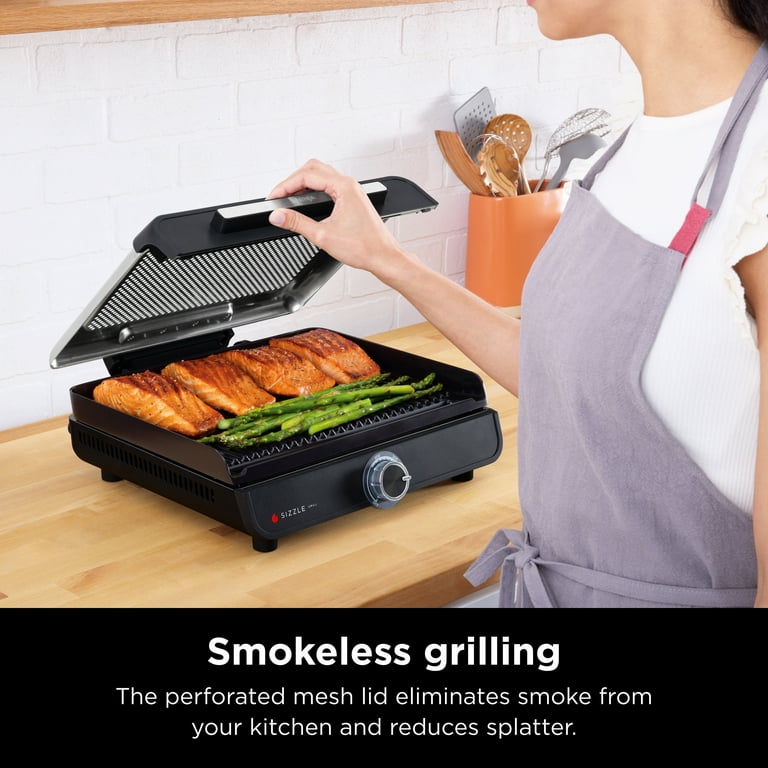 NEW! Ninja Sizzle Smokeless Indoor Grill & Griddle Review Is It Really  Smokeless? 