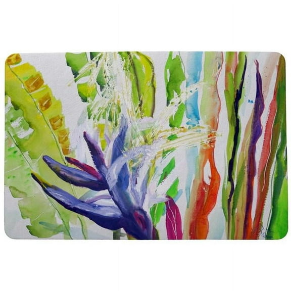 Betsy Drake DM776G Abstract Bird of Paradise Door Mat - 30 x 50 in.