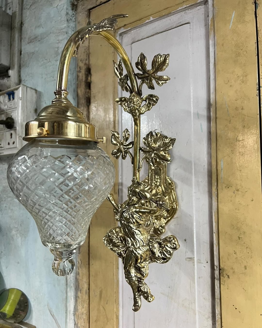 ❃us❃vintage✾w.wall.glass JIMUBEAM 1-Light Vintage Gooseneck Wall Sconce Lamp with