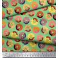 thumbnail image 2 of Soimoi Polyester Crepe Fabric Donuts Food Print Fabric by Yard 42 Inch Wide, 2 of 5