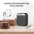 thumbnail image 4 of Tignapoo Portable Rechargeable Wireless Amplifier L17 with U Disk/TF Card Support, Ideal for Teachers and Tour Guides, Black/White Options, Lightweight ABS Design, 4 of 4