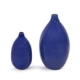 thumbnail image 4 of Set of 2 Deep Indigo Blue Ceramic Bulb Vases, 4 of 4