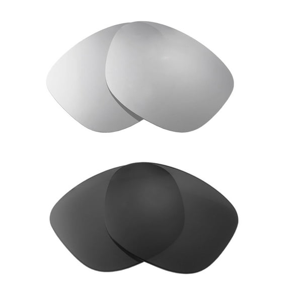 Walleva Polarized Titanium   Black Replacement Lenses For Oakley Drop In OO9232 Sunglasses