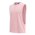 thumbnail image 6 of Activewear Tank Tops for Men Sleeveless Crew Neck Active Tank Shirts Summer Quick Dry Gym Fitness Basketball Training Sports T-Shirts Pink 2XL, 6 of 9