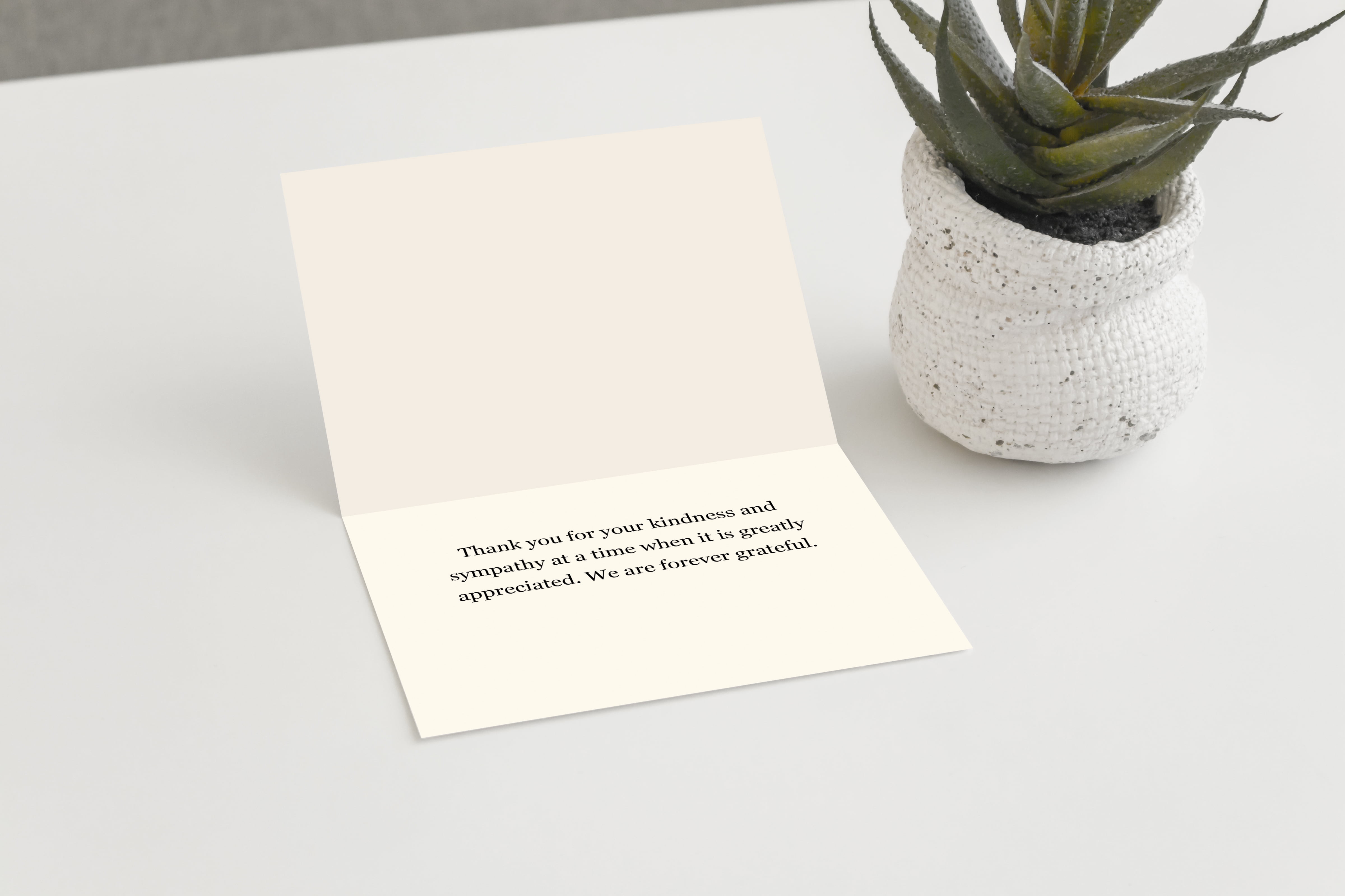 50 Lily Funeral Sympathy Bereavement Thank You Cards With Envelopes - Message Inside