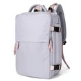 thumbnail image 1 of yeacher Lightweight Waterproof Travel Backpack with USB Port, Shoe Compartment, and Macaron Colors - Grey, 1 of 7