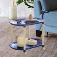 thumbnail image 4 of Luzkey Service Cart Couch Side Table Decoration Minimalist Ergonomic Handle Storage Rack Heavy Duty for Office Warehouse Living Room Blue, 4 of 6