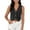 Black3, variant on Zedker V-Neck Crop Jean Vest Top Sleeveless Women's Denim Summer Button Down Western Trendy Outfits Black Plus L