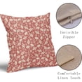 thumbnail image 4 of Vintage Flower Pillow Covers 18x18 Set of 2 Rustic Cute Small Floral Black Brown Old Style Decorative Throw Pillows Outdoor PillowCase Farmhouse Linen Cushion Case Decor for Home Sofa Couch Bed, 4 of 6