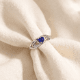 thumbnail image 4 of Pompeii 5/8Ct Heart Shaped Sapphire & Diamond Mom Ring in White, Yellow or Rose Gold, 4 of 4
