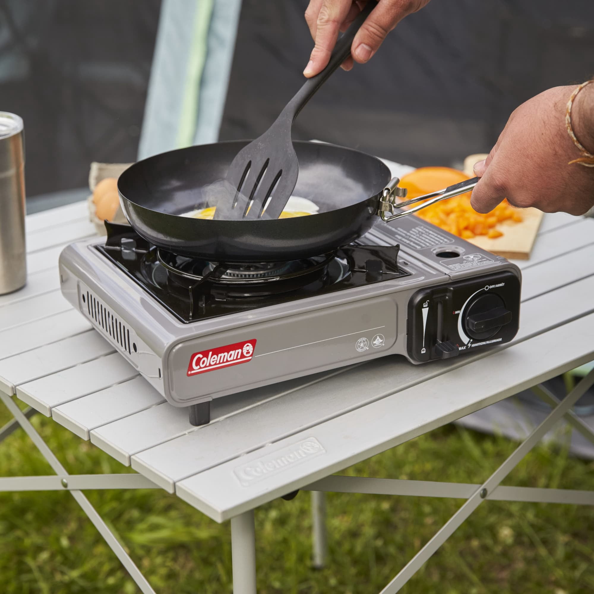 Coleman Tabletop Portable Butane Camping Stove, 1 Burner, Gray