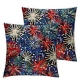 thumbnail image 2 of Awypu Throw Pillow Covers Set of 2 Home Fireworks Red White and Blue Patriotic Symbolic Stars Home Decor Pillowcases Square Pillow Cases Cushion Covers for Sofa Couch Bed, 2 of 6