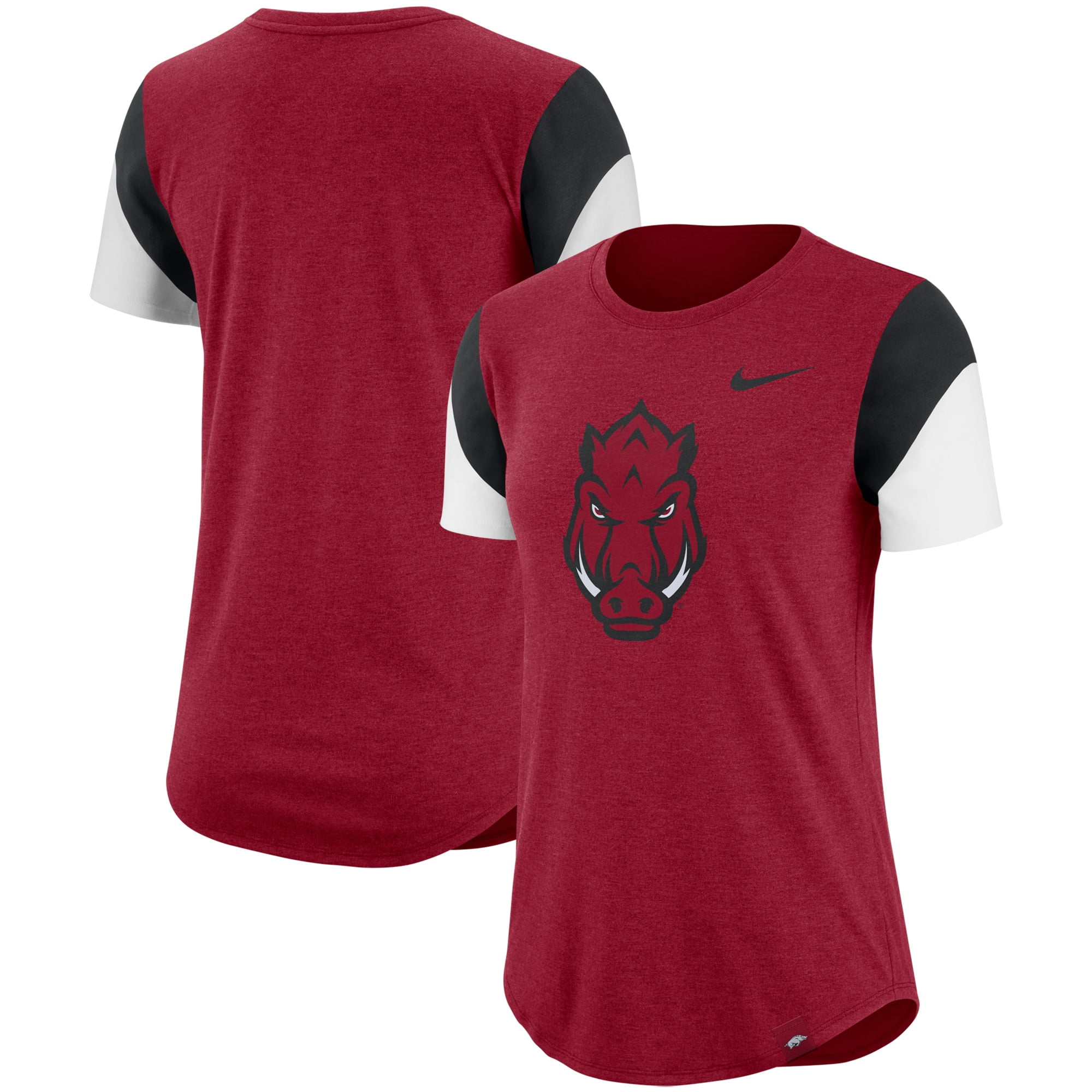 Arkansas Razorbacks Nike Women's Fan Tri-Blend T-Shirt - Heathered ...