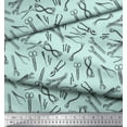 thumbnail image 3 of Soimoi Tissu en Voile de Coton Vert Outils Matériel Tissu Imprimé 1 Yard 42 Pouces de Large, 3 of 5
