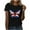 Black, variant on Women's Patriotic US Flag Butterfly Wing Graphic Top - Independence Day Round Neck Casual Tops​ White XXXL