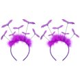 thumbnail image 3 of 2pcs Halloween Hair Hoop Bat Diadema Accesorio para el cabello Broche para el cabello (púrpura), 3 of 5
