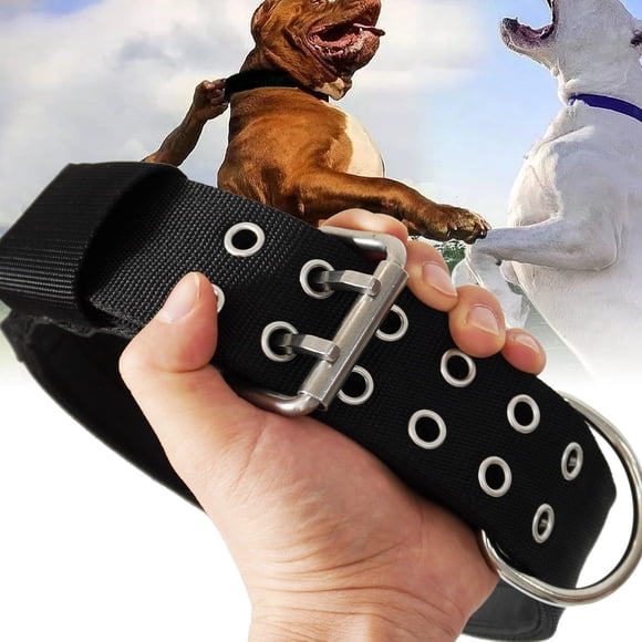 Collar de perro HQSHNY negro resistente para perros de razas gigantes