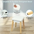 thumbnail image 6 of Vanity Makeup Table Cushioned Stool Set with Flip Top Mirror, 6 of 9