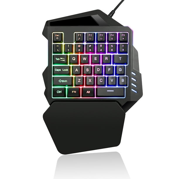 ODOMY Colorful RGB One-Handed Keyboard Game Artifact Comfortable Left ...