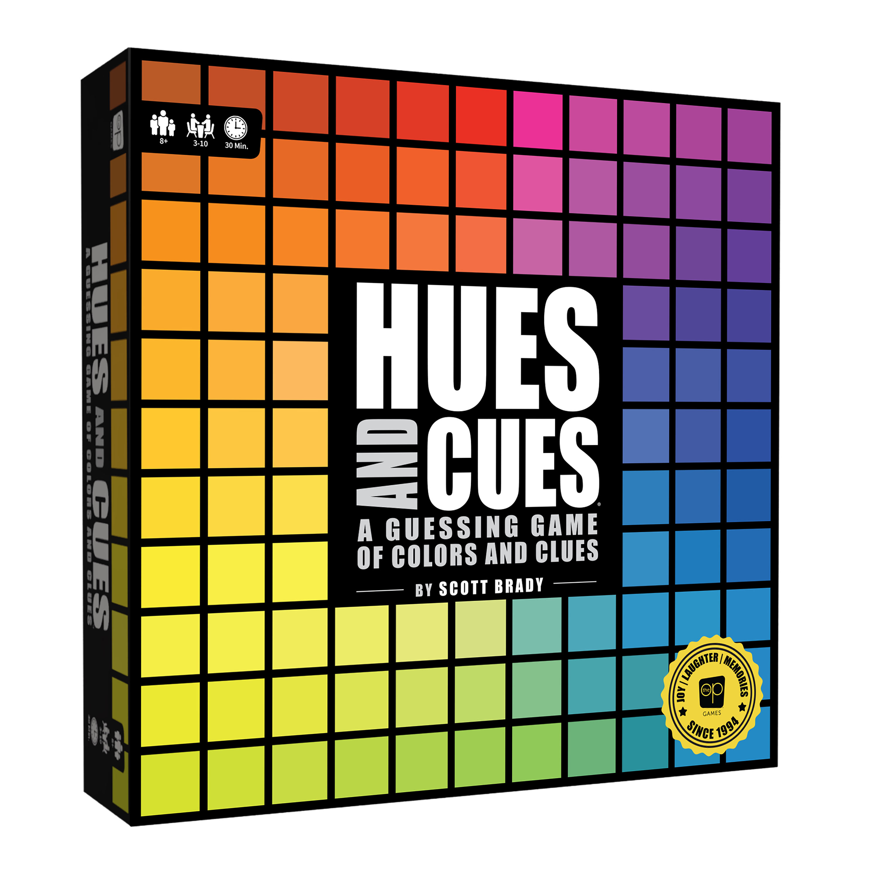 Hues and Cues Board Game, Word Association with Colors, Use Clues to Match the Right Hue, Fun for Families and Friends, A Vibrant Color Guessing Party Game From The Op Games