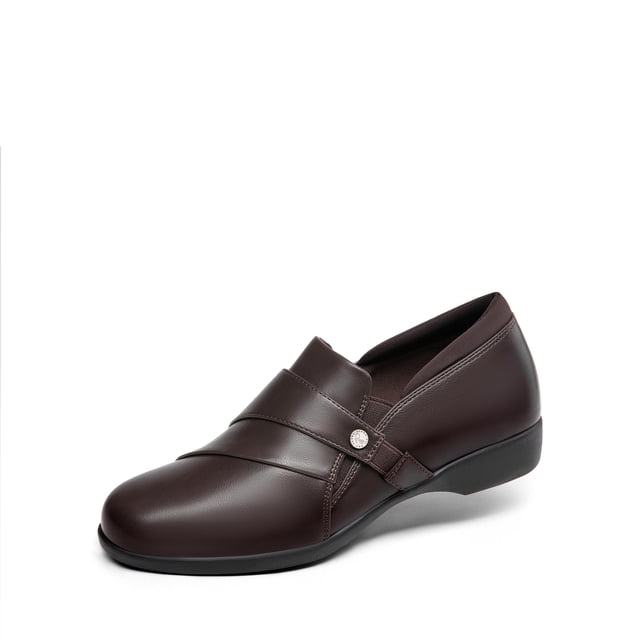 Zapatos DREAM PAIRS Mocasines Marrones Sin Cordones Talla 9.5
