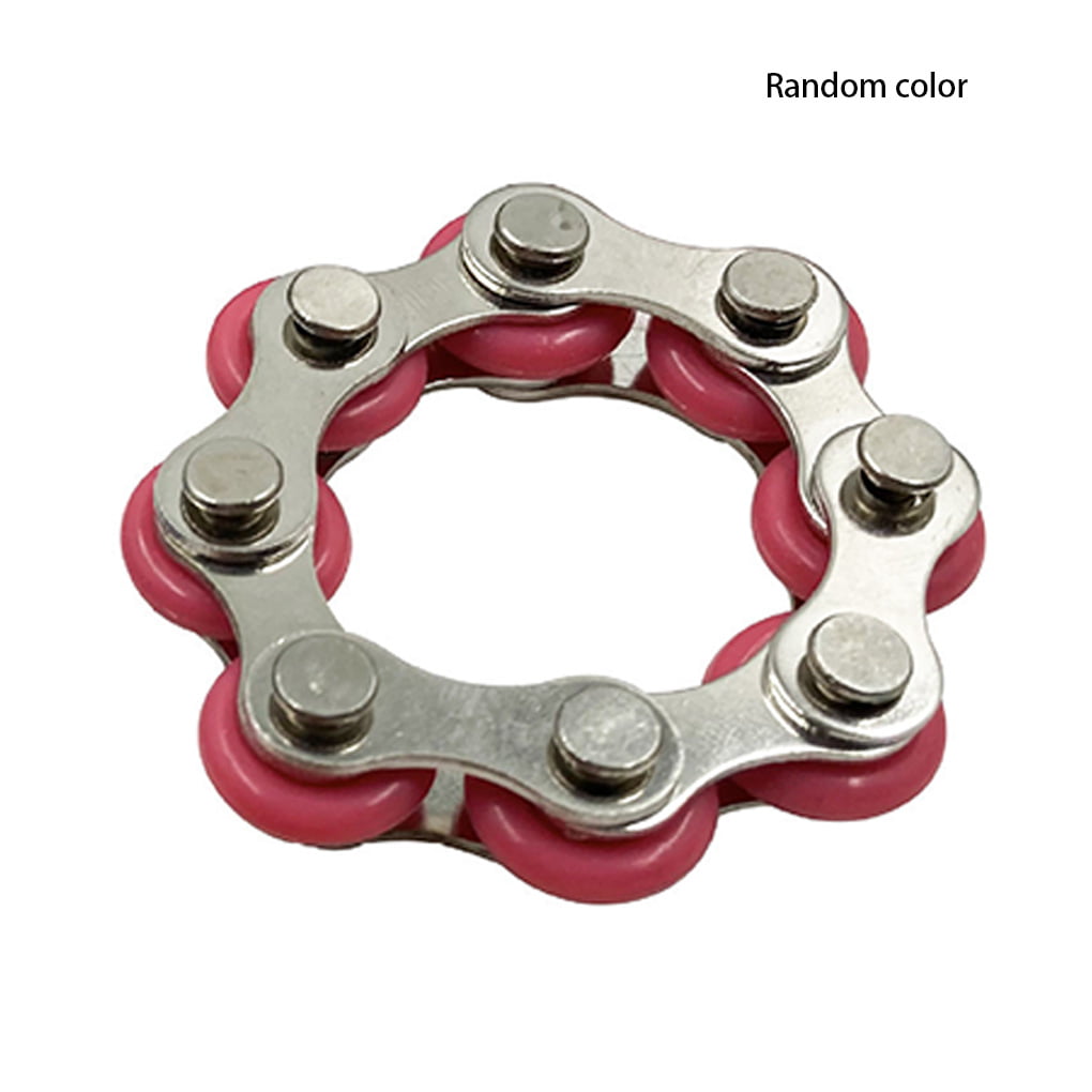 4Pcs Flippy Chain Fidget Toy Bike Chain Toys to Relieve Stress Color Random 