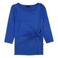 thumbnail image 1 of Alfani Womens Side Twist Pullover Blouse, Blue, Small, 1 of 1
