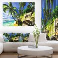 thumbnail image 1 of Palms in Hawaii Island Beach - Modern Seascape Canvas Artwork, 1 of 3