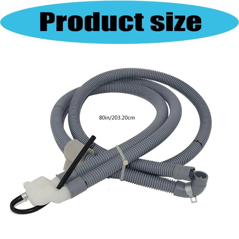 CEORPER 80inch Automatic Washing Machine Drain Hose Flexible Pipe Plastic Texture