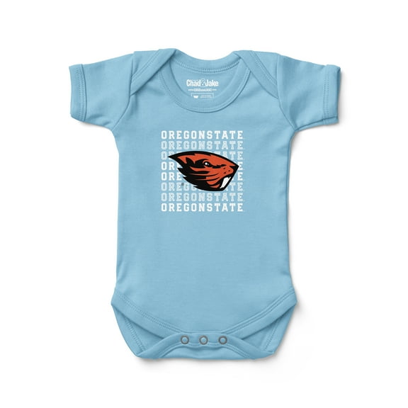 Newborn & Infant Chad & Jake Light Blue Oregon State Beavers Retro Bodysuit