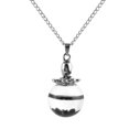 thumbnail image 1 of Pendentif Boule Transparente en Alliage Style Western Chaîne de Clavicule pour Femmes Collier Pull Noir, 1 of 2