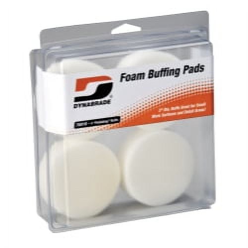3" WHITE FOAM POLISHING PADS (FOUR IN CLEAR PKG.)