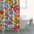 thumbnail image 4 of Pioneer Flower Floral Print Pattern Shower Curtain 36"x72" ,Bathroom Decorative Shower Curtains Set with 12 Hooks,Modern Waterproof Washable Shower Curtain, 4 of 6