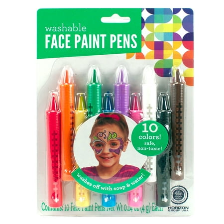 Horizon Group USA Rainbow Face Paint Pens, 10 Piece