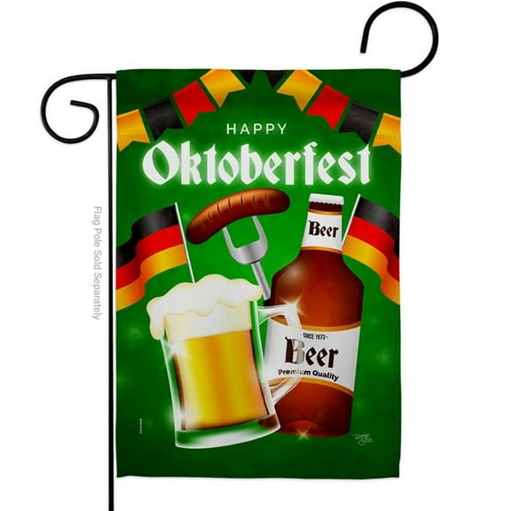 Breeze Decor G167082-BO Oktoberfest Beer Beverages 13 x 18.5 in. Double-Sided Decorative Vertical Garden Flags for House Decoration Banner Yard Gift