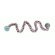 Caitec Featherland Paradise Cotton Zig Zag Bird Perch with 61-Inch Length, 1-Inch Diameter, Ideal for Small to Medium Birds