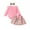 Pink, variant on Emy Dola Baby Girl Fall Outfits Newborn Ribbed Knit Romper Skirt Set Infant Ruffle Long Sleeve Bodysuit Toddler Plaid Winter Dress