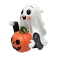 thumbnail image 2 of HaiSphere Pumpkin Ghost Halloween Figurines Decor - Vintage Halloween Decor Resin Ornament for Shelf Entry Table Desk, Spooky Season Home Accent Statue Display,B, 2 of 6
