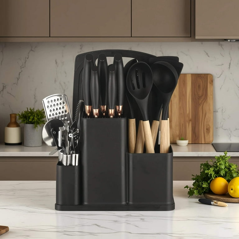 HEESEM 20 Pcs Silicone Stainless Steel Cooking Utensils Set