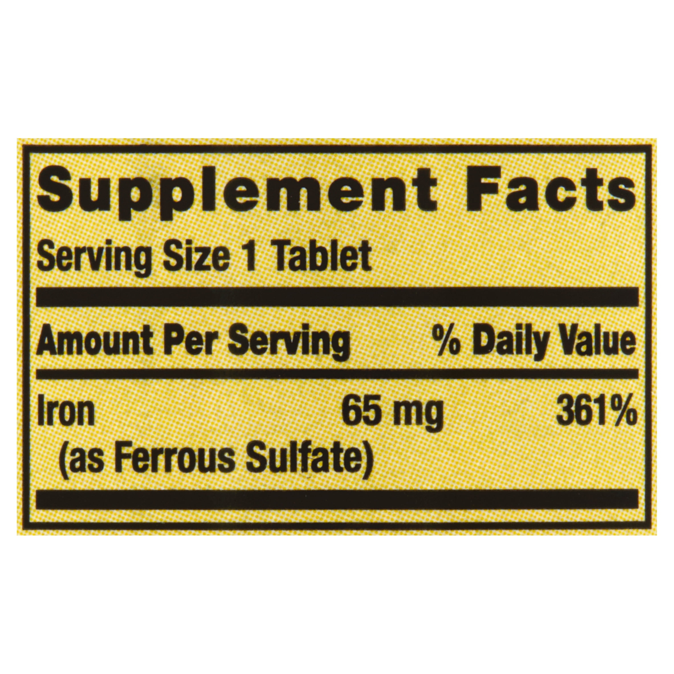 Spring Valley Iron Tablets Twin Pack, 65 mg, 200 count, 2 pack